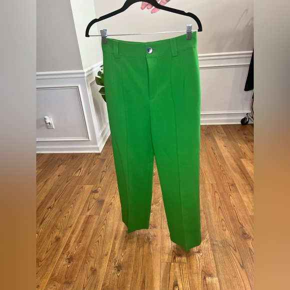 Zara Pants & Jumpsuits Zara High Waisted Green Trousers Alterations Made Poshmark